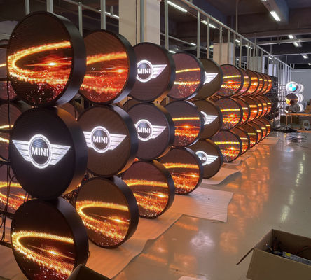 Restaurant P4 Full Color 600mm Round Led Display Logo Screen Panel Board