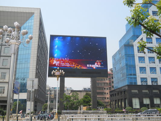 Pole Support Outdoor LED Displays Panel P10 SMD Led Screen ODM