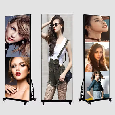P1.53 led poster Vertical Movable indoor Slim Led  Poster Display