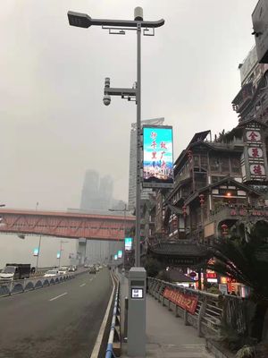 Commercial Smart City Light Pole LED Display Screen P2.5 Lightweight