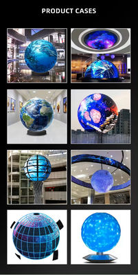 P8mm 3m Led Sphere Display Ball Screen Outdoor For Shopping Mall