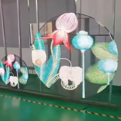 ODM Outdoor Advertising Screen Round Transparent P3 Led Panel 3840HZ
