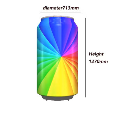 Can Shaped Indoor Outdoor Advertising Led Display Screen P2 Full Color Floorstanding