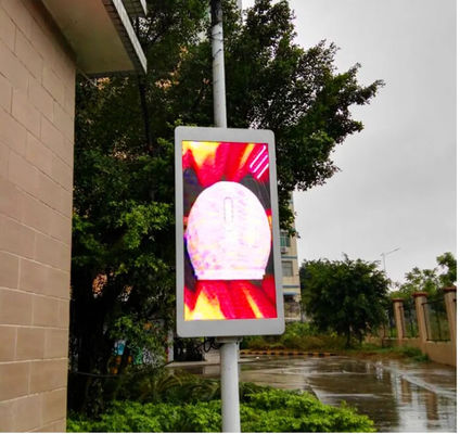 Outdoor street pole led  screen P4 Street lighting pole led display