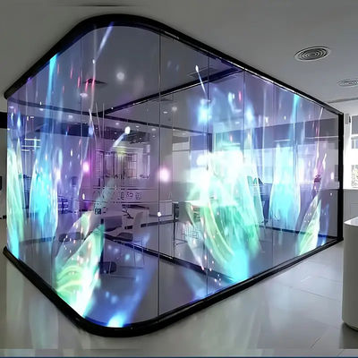Transparent Led Film Display on Window Flexible Transparent Video Wall
