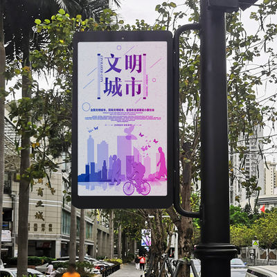 Commercial Smart City Light Pole LED Display Screen P2.5 Lightweight